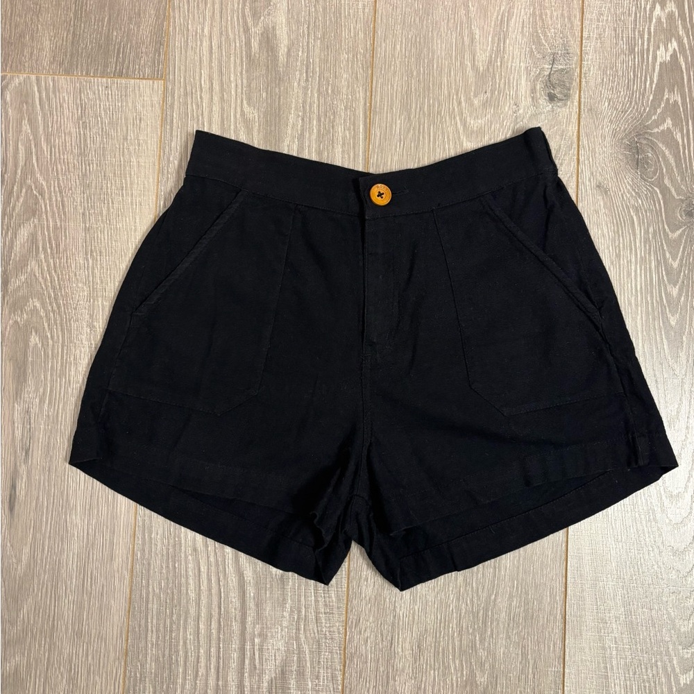 Roxy Oceanside High Waist Shorts, True Black
